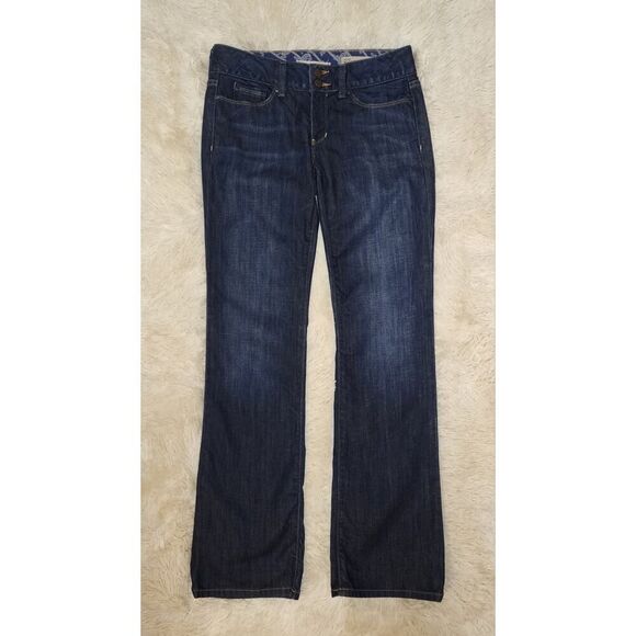 Gap Low-Rise Boot Cut Denim Blue Jeans Womens 27 Regular Dark Wash (27x34) Pant - Picture 1 of 9